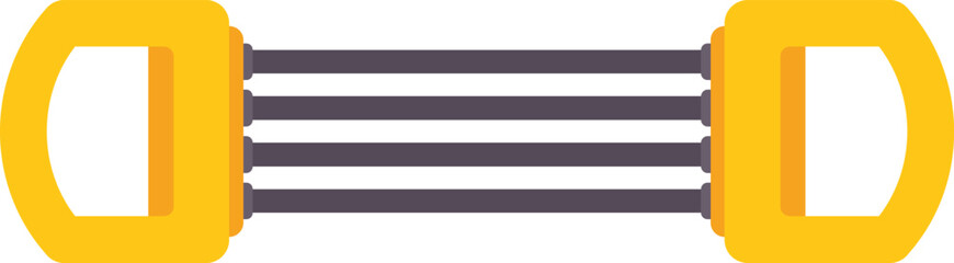 Obraz premium Chest expander with yellow handles and black springs illustrating a concept of home workout