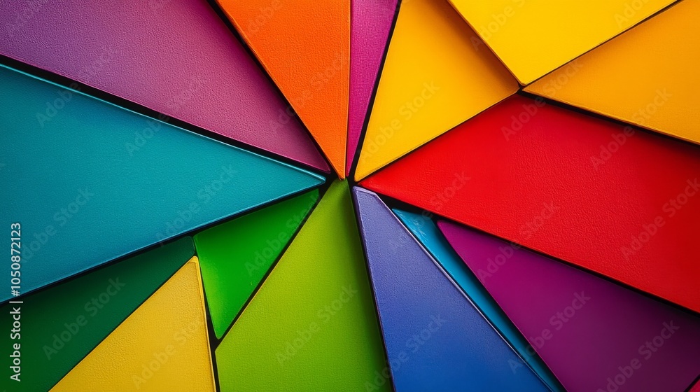 Poster A spectrum of equality, with intersecting lines in primary colors representing intersectionality, photography style
