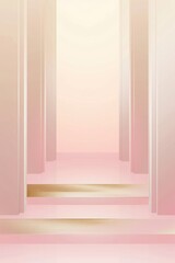Fototapeta premium Pink White Wave Horizon with Soft Glow