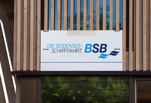 Radolfzell, Germany - August 2, 2024: BSB Die Bodensee Schifffahrt refers to a company that operates passenger services on lake Constance