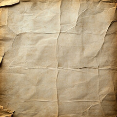 Wrinkled vintage paper texture with sepia tones.