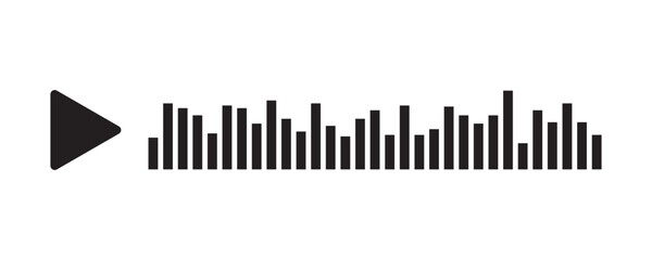Voice message and audio chat wave icon, record chat button, online voice chat with sound wave icon vector illustration.