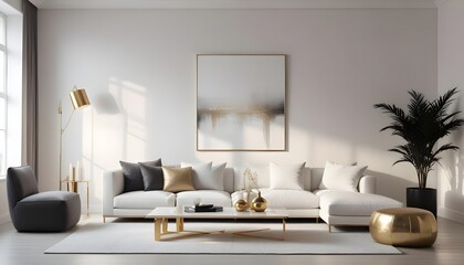 Photo interior modern design room 3d illustration