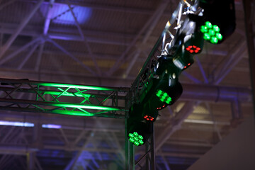 lighting truss structure with moving head lights