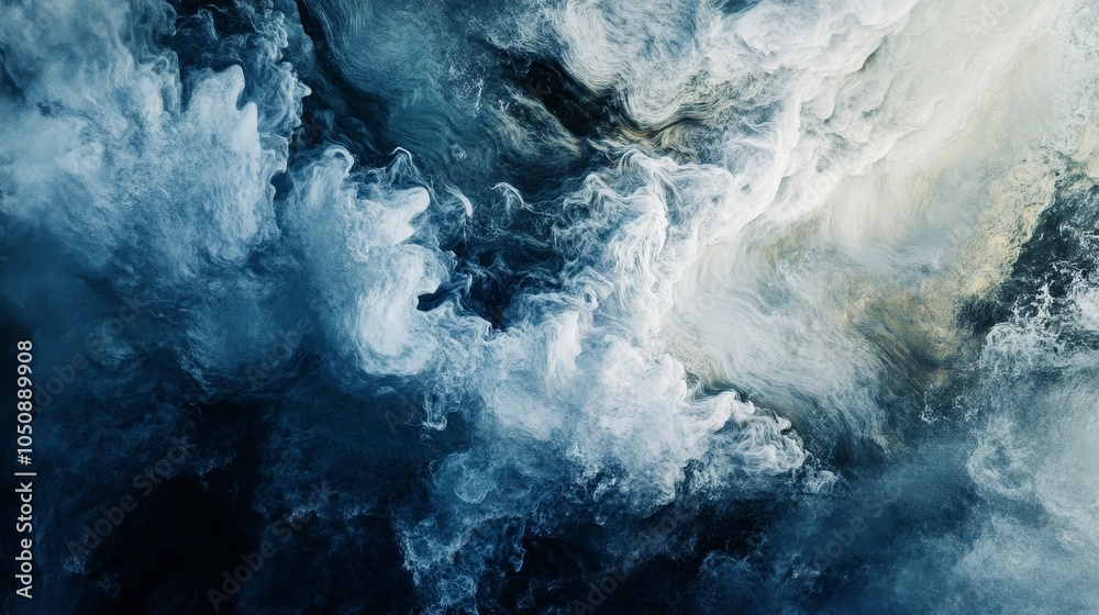 Poster A symphony of abstract forms in varied textures and tones, representing the harmony and collaboration of diverse talents, photography style