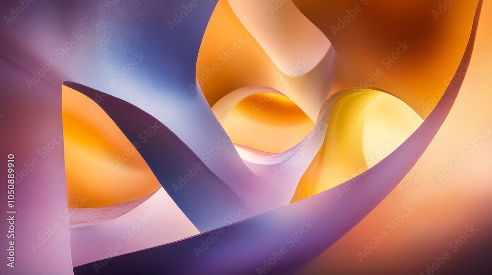 Poster A symphony of abstract forms in varied textures and tones, representing the harmony and collaboration of diverse talents, photography style