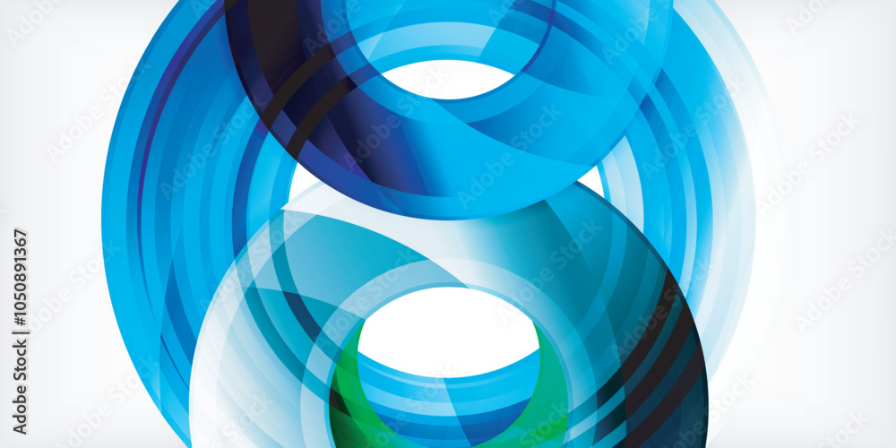 Aufkleber bright colorful circles with light effects. abstract background