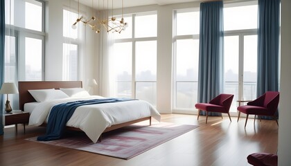 Obraz premium Photo interior modern design room 3d illustration