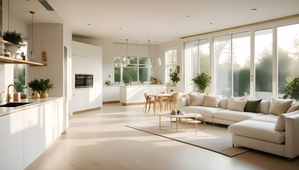 Fototapeta premium Photo interior modern design room 3d illustration