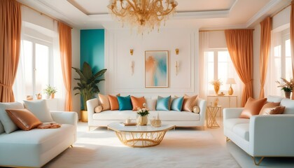 Fototapeta premium Photo interior modern design room 3d illustration