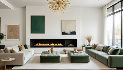 Photo interior modern design room 3d illustration