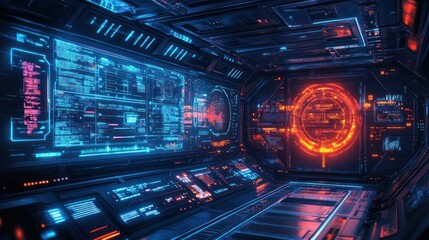Futuristic Spaceship Interior