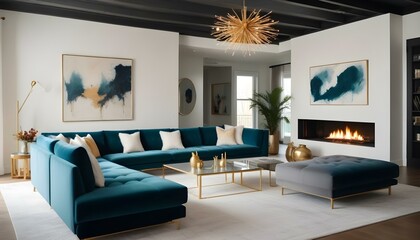 Photo interior modern design room 3d illustration