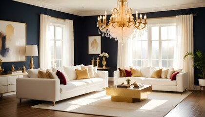 Fototapeta premium Photo interior modern design room 3d illustration