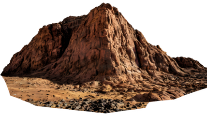 Stunning Martian Landscape Featuring Desert Sand and Rocky Mountains