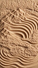 デザインと自然の概念のための抽象的な砂のパターン