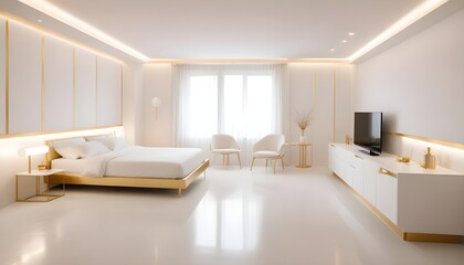 Fototapeta premium Photo interior modern design room 3d illustration