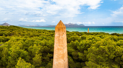 Ancient Watchtower, Bay of Alcudia, Platja de Muro, Majorca, Spain