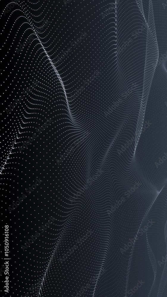 Poster an exploration of abstract particle flow within the concept of dark space and its allure