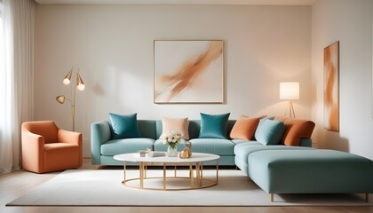 Photo interior modern design room 3d illustration