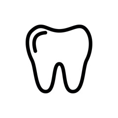 Tooth line icon vector design