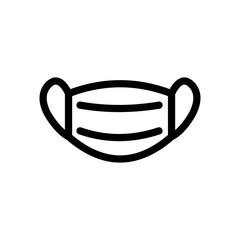 Medical mask line icon design