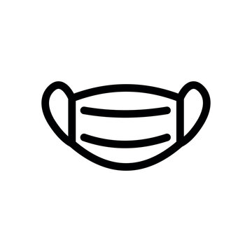 recommend clip art: Medical mask line icon design