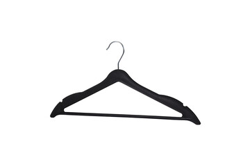 Black Plastic Clothes Hanger with Metal Hook for Garments, Suits, and Dresses - Durable and Versatile Closet Organizer