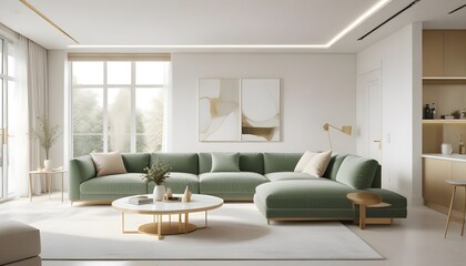 Fototapeta premium Photo interior modern design room 3d illustration