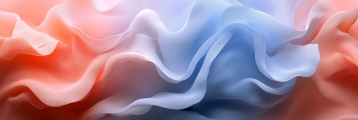Obraz premium Soft flowing fabric in pastel colors creating a serene and tranquil atmosphere