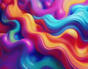 Fototapeta premium looped 3d animation abstract background of colorful morphing shapes psychedelic transformation concept modern wallpaper