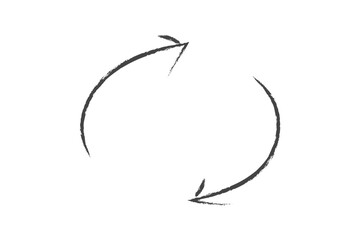 循環やリサイクルを表す、回転する矢印