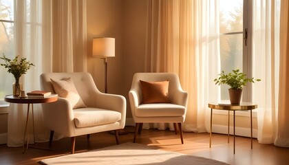 Photo interior modern design room 3d design	
