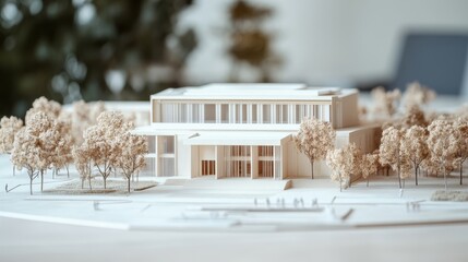 Naklejka premium Court building model