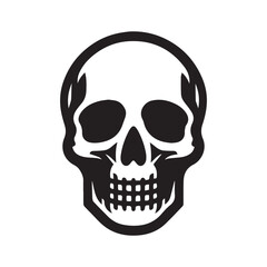 Fototapeta premium skull silhouette on white background