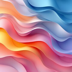 Fototapeta premium Soft pastel waves create a serene abstract background with gentle gradients in gentle hues