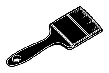  Flat wide brush for painting on a white background