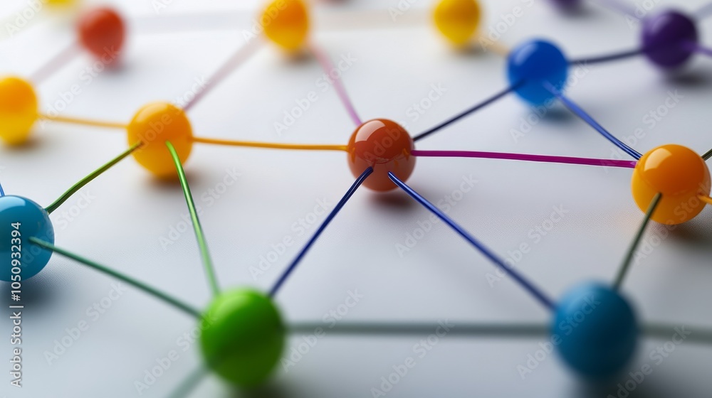 Poster an abstract representation of collective growth, showing a series of interconnected, colorful circle