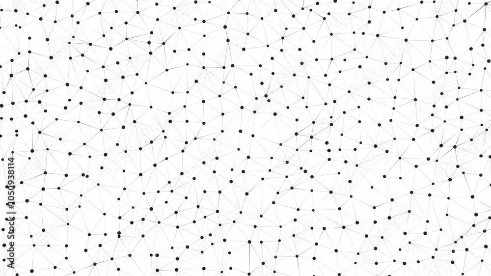 Poster Plexus loop animation background. Information technology or science background. Connected dots. 4k video