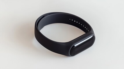 Black Fitness Tracker on a White Surface