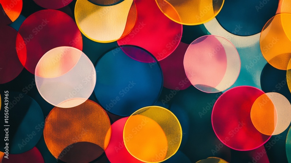 Poster An evocative image of intersectionality, with overlapping circles of various colors and sizes forming a complex, balanced pattern