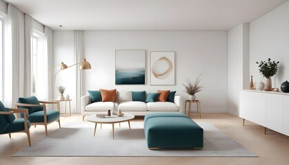 Fototapeta premium Photo interior modern design room 3d design