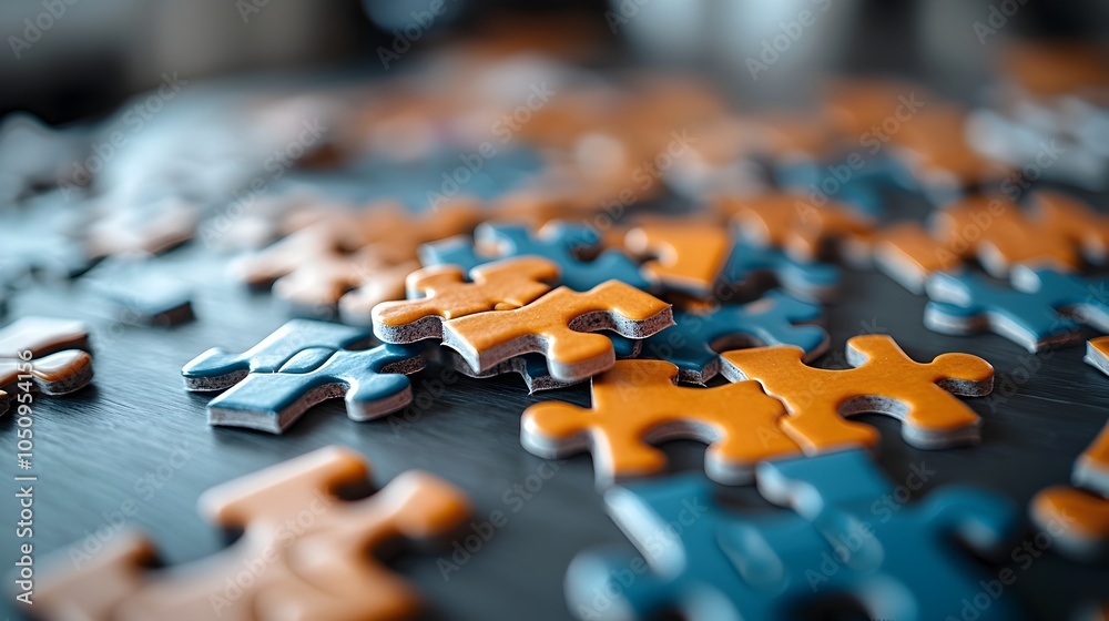 Aufkleber unfinished puzzle with missing pieces revealing an intricate vibrant design underneath creating a ca