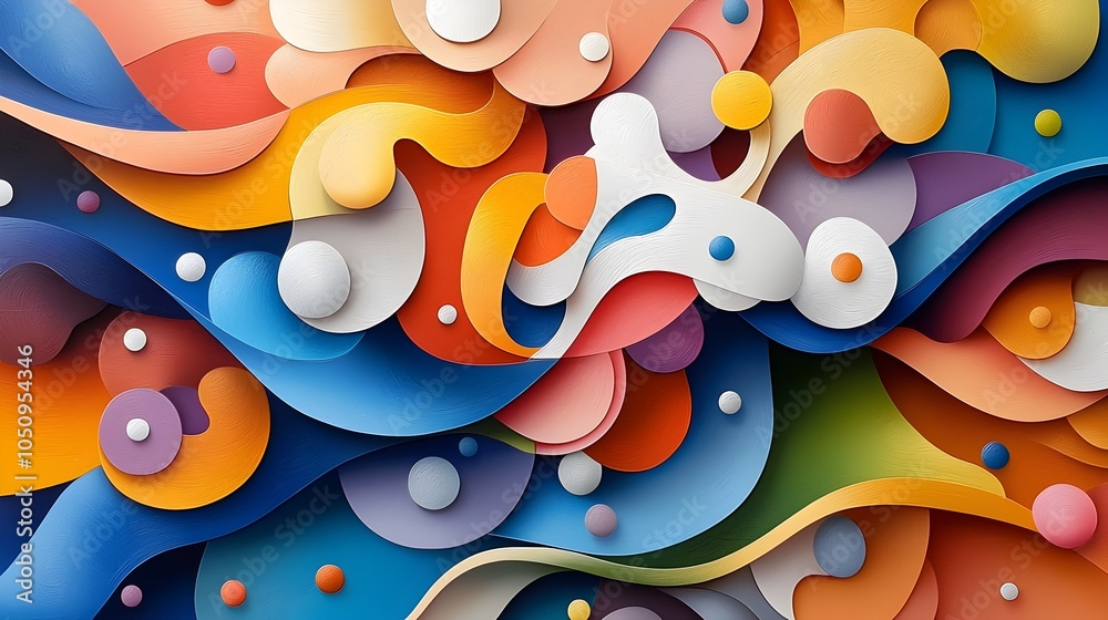 Fototapete A scattered arrangement of colorful puzzle pieces with unique patterns and textures creating an abstract and dynamic visual composition that sparks creativity and imagination