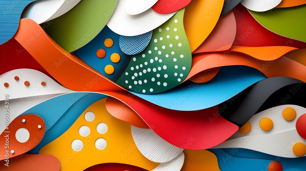 Aufkleber Vibrant and colorful puzzle pieces in the process of assembling each displaying a unique intricate pattern coming together to form a cohesive and dynamic digital artwork