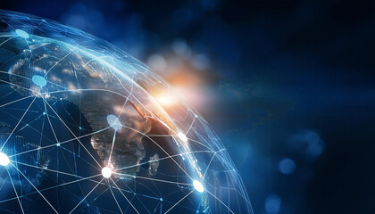 Close-Up of International Relations and Global Connectivity