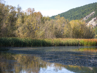 Autumn Landscape of Pancharevo lake,  Bulgaria