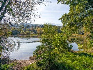 Autumn Landscape of Pancharevo lake,  Bulgaria