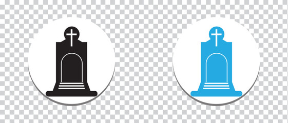 Tombstone and rip icon vector symbol. rip icon on PNG background. vector illustration.