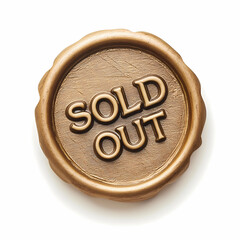 Embossed Bronze "SOLD OUT" Wax Seal - Decorative Stamp Symbolizing Unavailability
